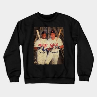 Kirby Puckett and Kent Hrbek in Minnesota Twins Crewneck Sweatshirt